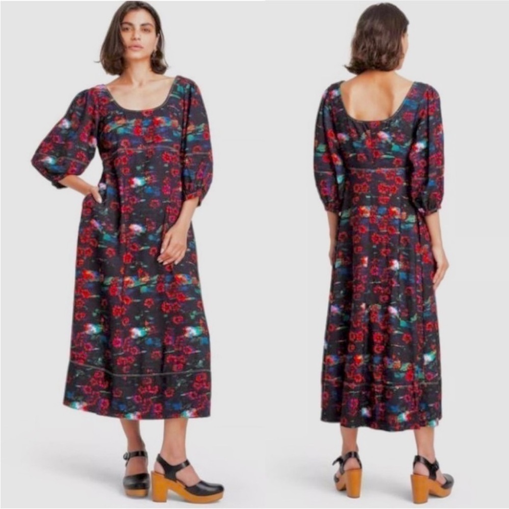NWT RACHEL COMEY × TARGET Kodak Red Floral Print
Volume 3/4 Sleeve dress
